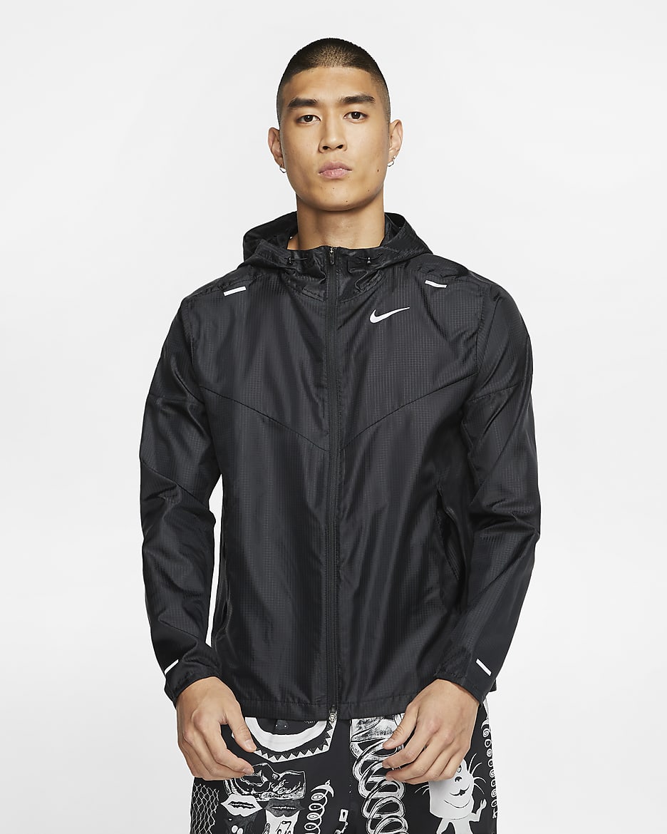 Black nike windbreaker men hotsell